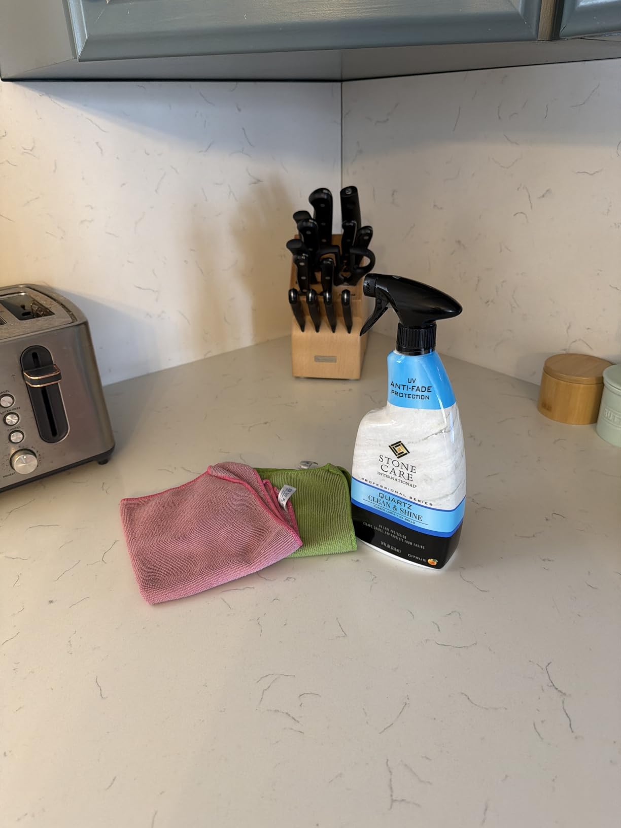Stone Care International Quartz Cleaner and Polish - 24 Ounce (2 Pack) - Clean & Shine Your Quartz Countertops Islands and Stone Surfaces with UV Protection customer photo 1