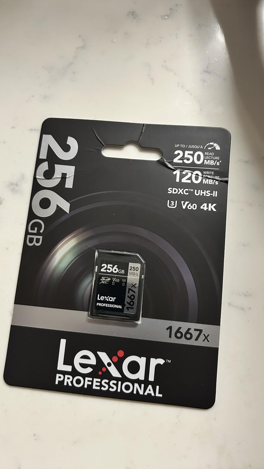 256GB Professional 1667x SD Card, UHS-II, C10, U3, V60, Full HD, 4K, Up To 250MB/s Read customer photo 1