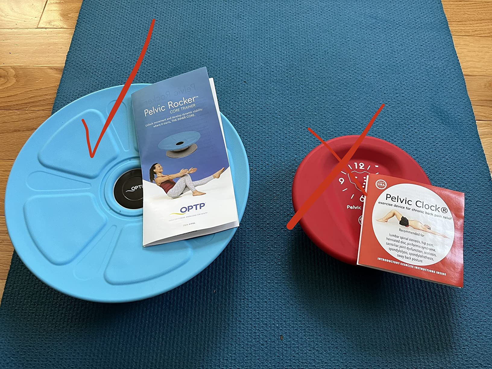 OPTP Pelvic Rocker Core Trainer - Balance Disc for Core Stability, Pelvic Floor Training, and Lower Ab Exercise - Hip Mobility Trainer and Pilates Exercise Equipment for SI Joint Support customer photo 1