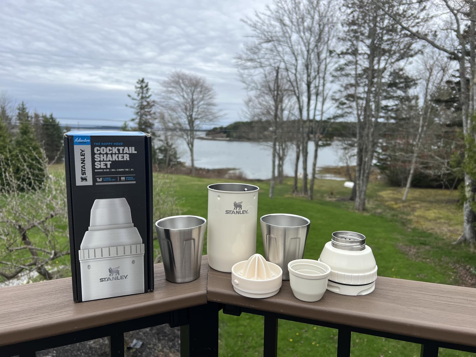Stanley Happy Hour Cocktail Shaker Set 20 oz | Bartender Kit for Camping and Travel | Cocktail Drink Mixing Set with 2 Cups | Insulated Stainless Steel | BPA-Free | Stainless Steel customer photo 1