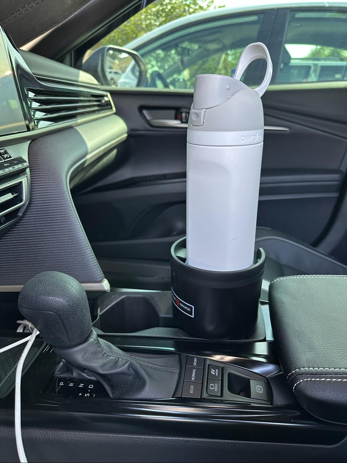 Seven Sparta Car Cup Holder Expander with Adjustable Base, Compatible with Hydro Flasks 32/40 Ounce, Compatible with Yeti Ramblers 20/26/30 Ounce, Other Bottles in 3.4