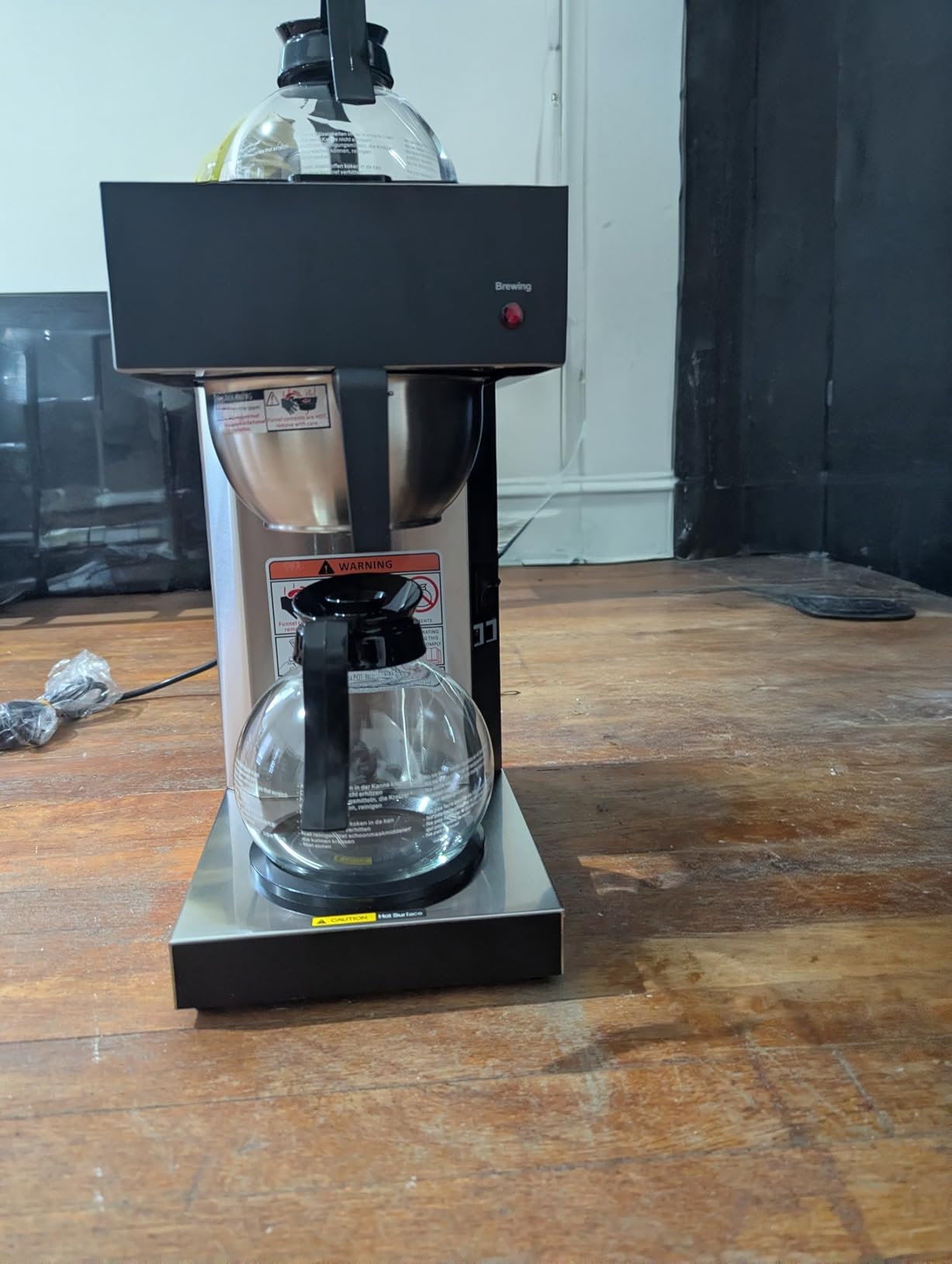 SYBO 12-Cup Commercial Drip Coffee Maker, Pour Over Coffee Maker Brewer with 2 Glass Carafes and Warmers, Stainless Steel Cafetera SF-CB-2GA customer photo 2