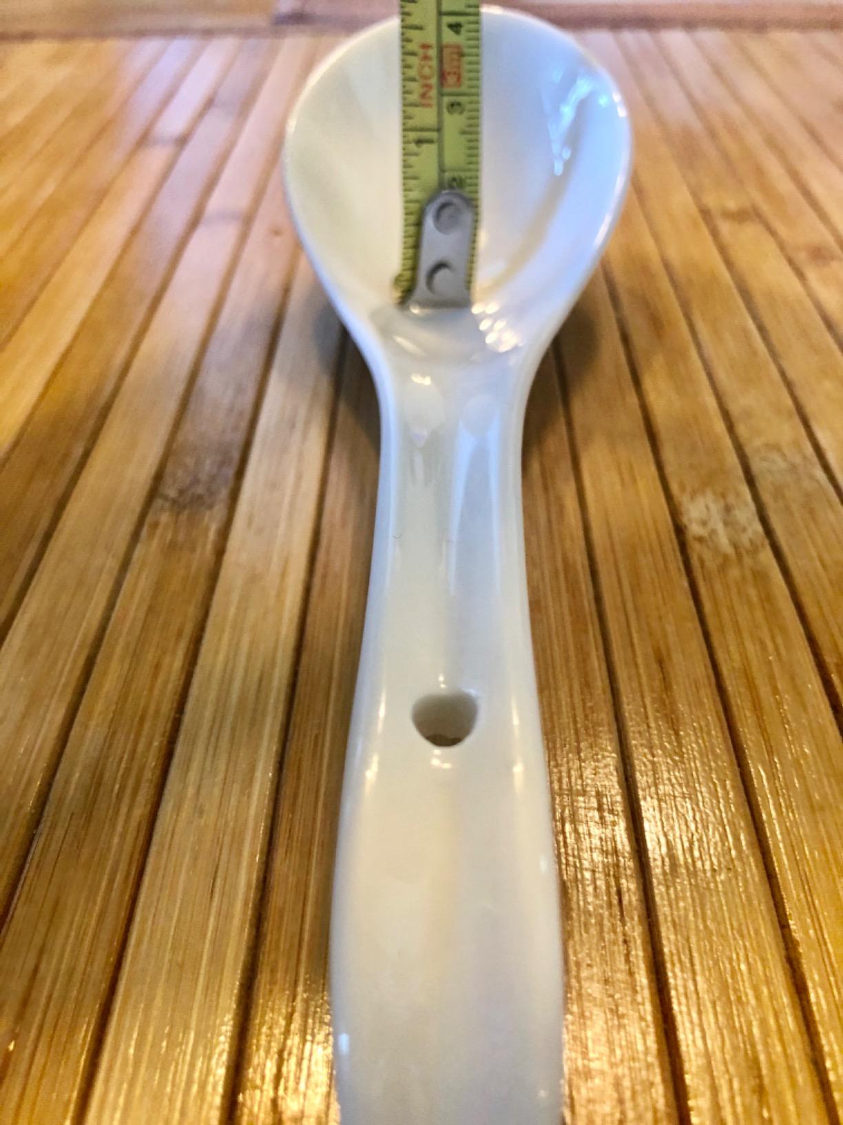 DOWAN Soup Spoons Set of 6, Ceramic Chinese Soup Spoon, Asian Soup Spoons, White Japanese Spoon Large for Ramen Pho Wonton Dumpling Miso, Deep Oval Hook Design customer photo 2