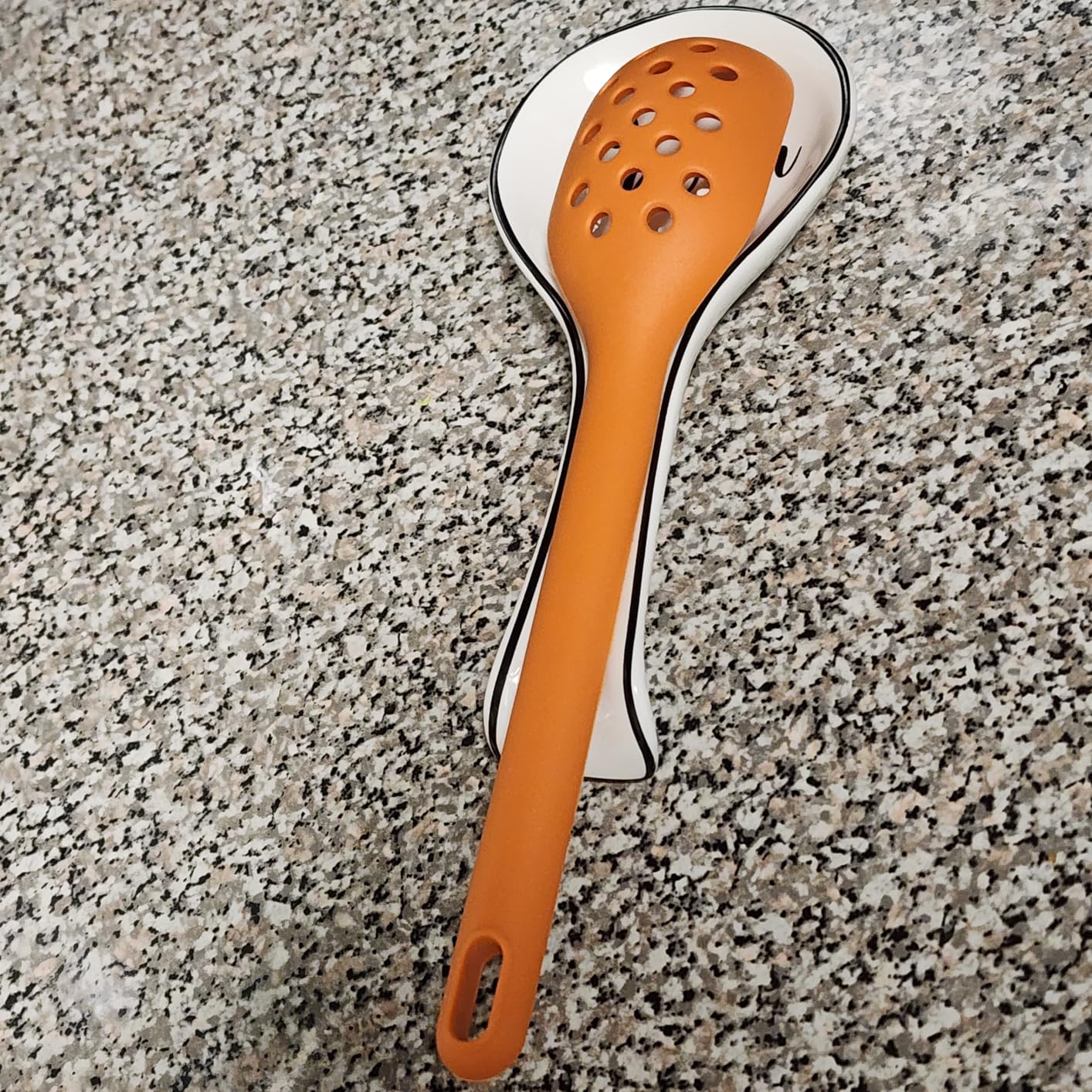 Home Acre Designs Spoon Rest For Kitchen Counter & Stove Top - White Ceramic Spoon Holder for Cooking & Counter Protection customer photo 2