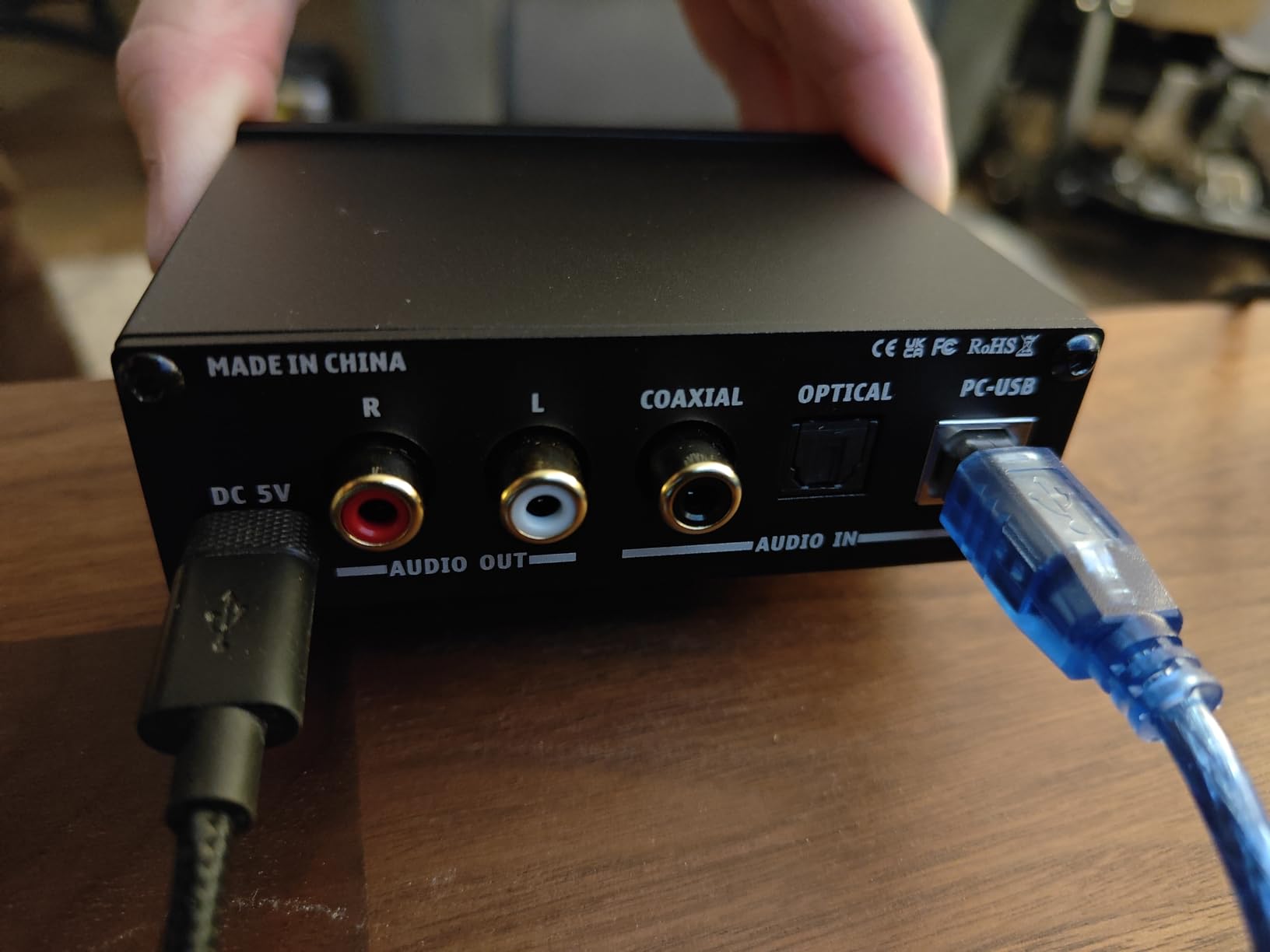 AIYIMA DAC-A2 Headphone Amplifier DAC with Bass Treble Controls PC-USB/Optical/Coaxial Inputs, RCA/3.5mm Headphone Output Digital to Analog Desktop Audio Converter DC 5V 24Bit 192kHz customer photo 1