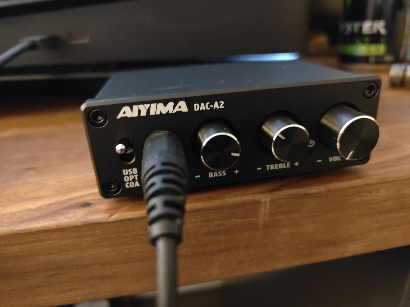 AIYIMA DAC-A2 Headphone Amplifier DAC with Bass Treble Controls PC-USB/Optical/Coaxial Inputs, RCA/3.5mm Headphone Output Digital to Analog Desktop Audio Converter DC 5V 24Bit 192kHz customer photo 2