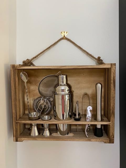 Mixology & Craft 11-Piece Cocktail Shaker Set with Wood Stand | Complete Cocktail Kit Gift Set | Top Bartender Gifts for Men & Women | Leak-Proof Tools (Copper) customer photo 2