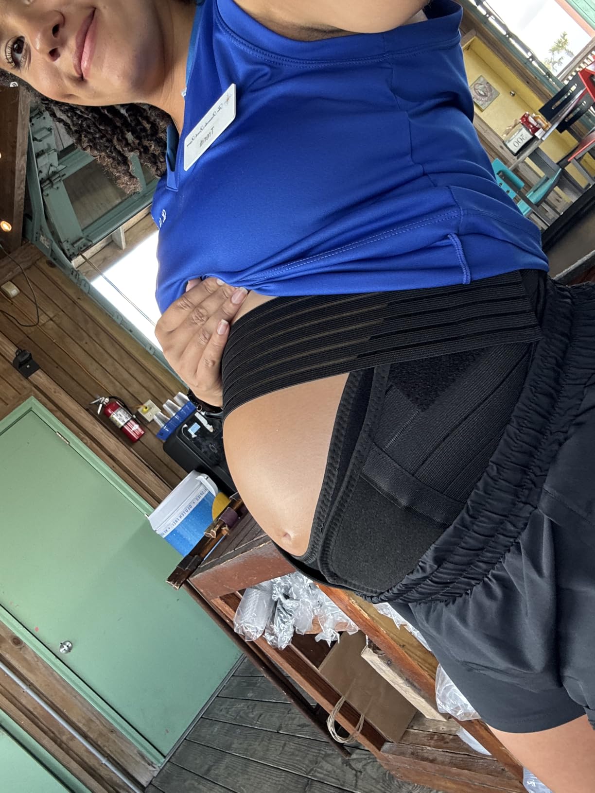 BABYGO Pregnancy Support Belt - Maternity Belly Band for Back, Pelvic & Hip Pain Relief | Adjustable Bump Support customer photo 1