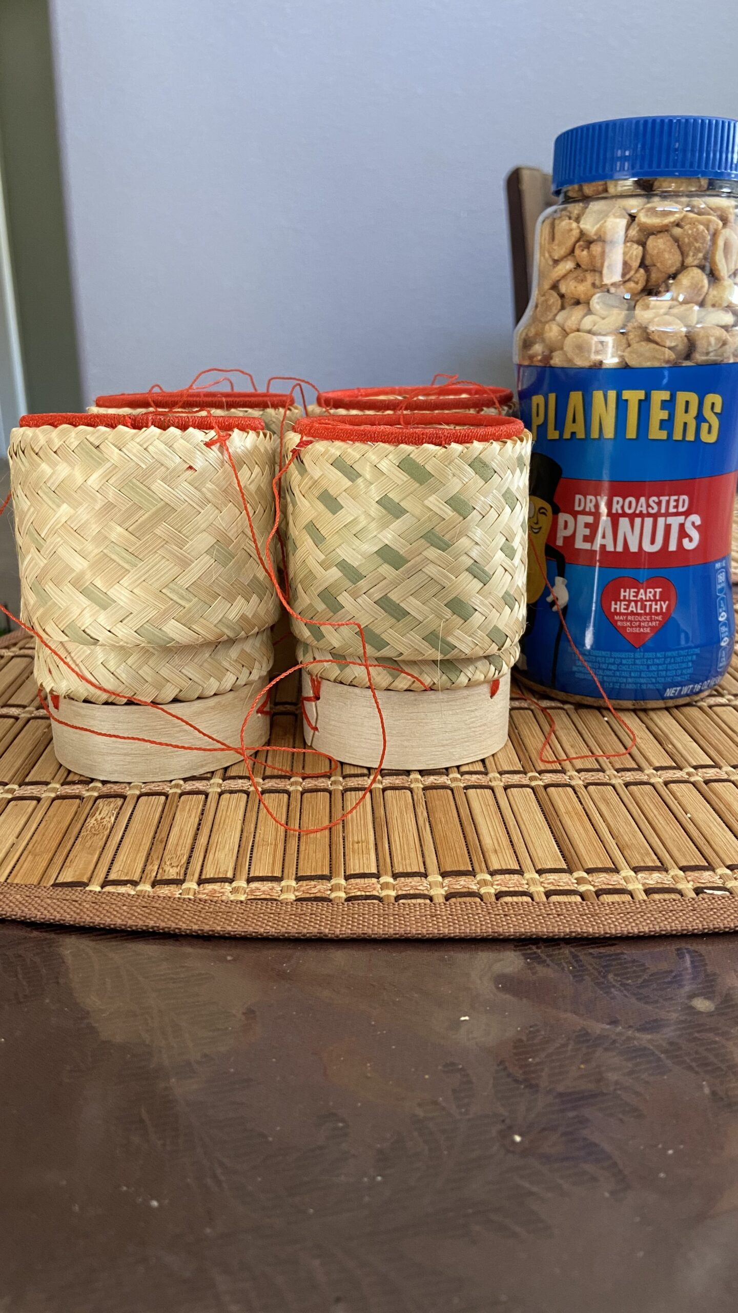 Sticky Rice Basket -Kratip Size 3 Inches (Pack of 4) Thailand Handmade Bamboo Rice Container customer photo 2