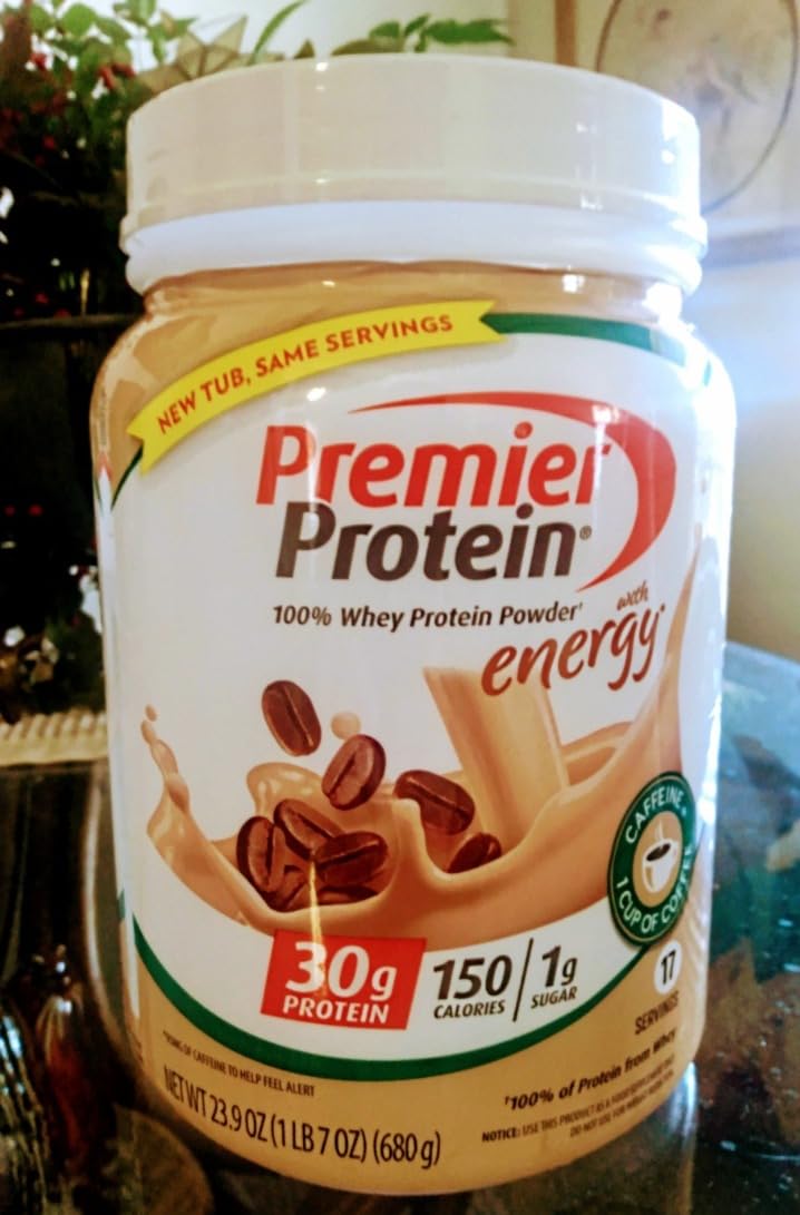 Premier Protein Powder, Café Latte, 30g Protein, 95mg Caffeine for Energy, No Added Sugar, 100% Whey Protein, Keto Friendly, Soy & Gluten Free, 23.9 oz (17 Servings) customer photo 2