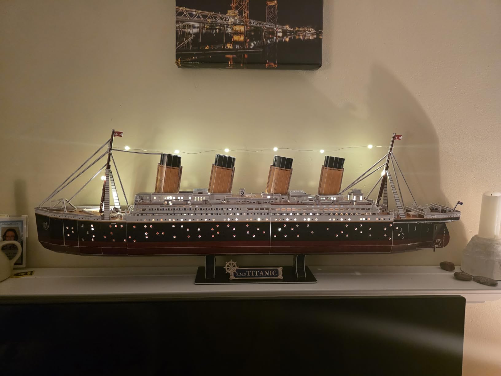 CubicFun 3D Puzzles for Adults - Led Pirate Ship Queen Anne's Revenge - Large 27'' Sailboat Puzzles - Desk Decor customer photo 1