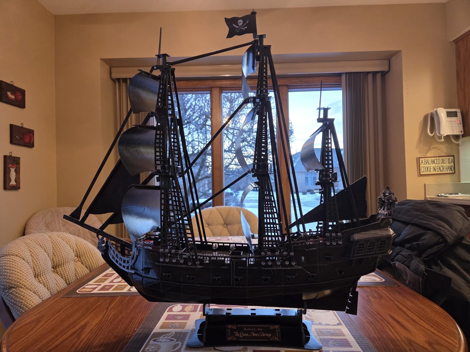 CubicFun 3D Puzzles for Adults - Led Pirate Ship Queen Anne's Revenge - Large 27'' Sailboat Puzzles - Desk Decor customer photo 2