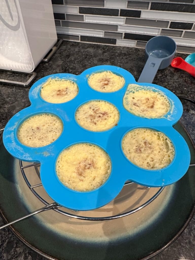 Silicone Egg Bites Molds for Instant Pot Accessories 6 Qt 8 Qt, Including Steamer Rack Trivet with Heat Resistant Handles, 5-Piece Measuring Spoons as Bonus, Sous Vide Egg Poacher customer photo 1