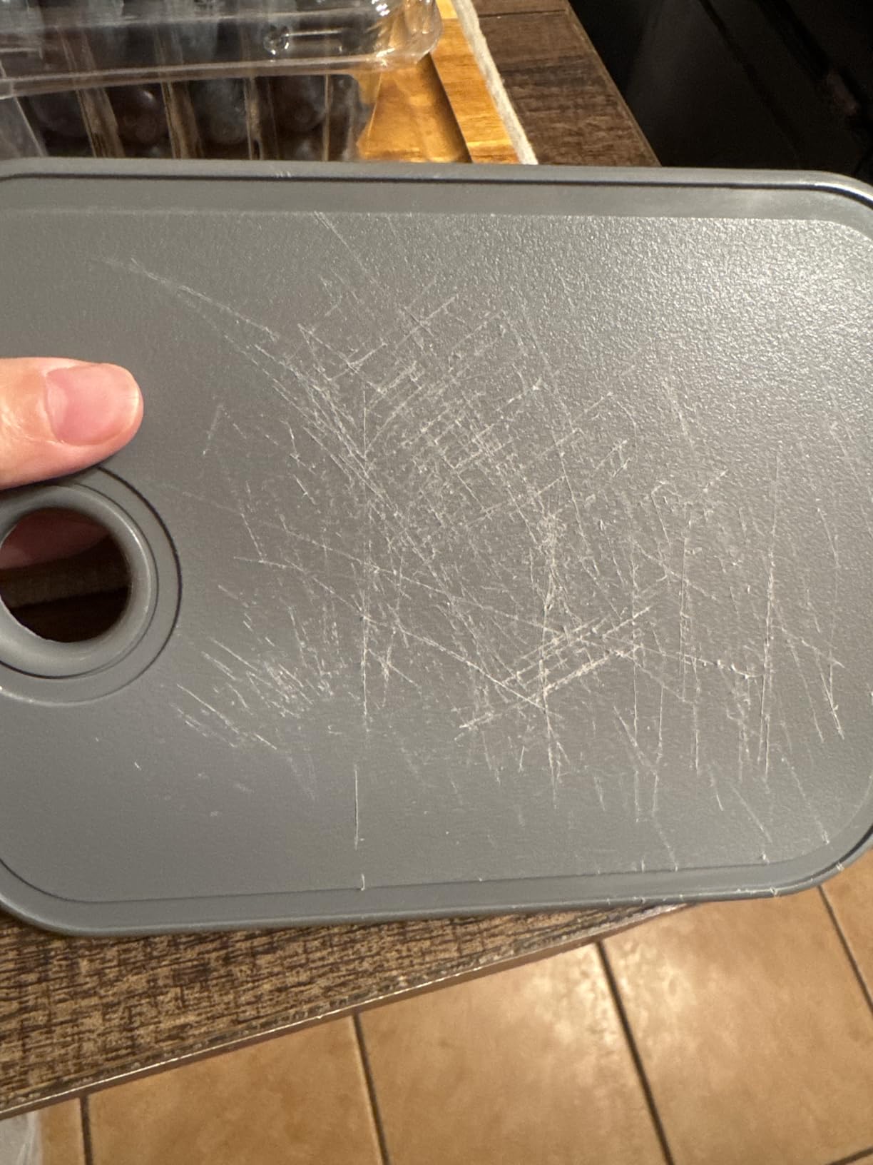 Architec Original Gripper Barboard Patented Non-Slip Technology and Dishwasher Safe Cutting Board, 5x7-Inch, Gray customer photo 1