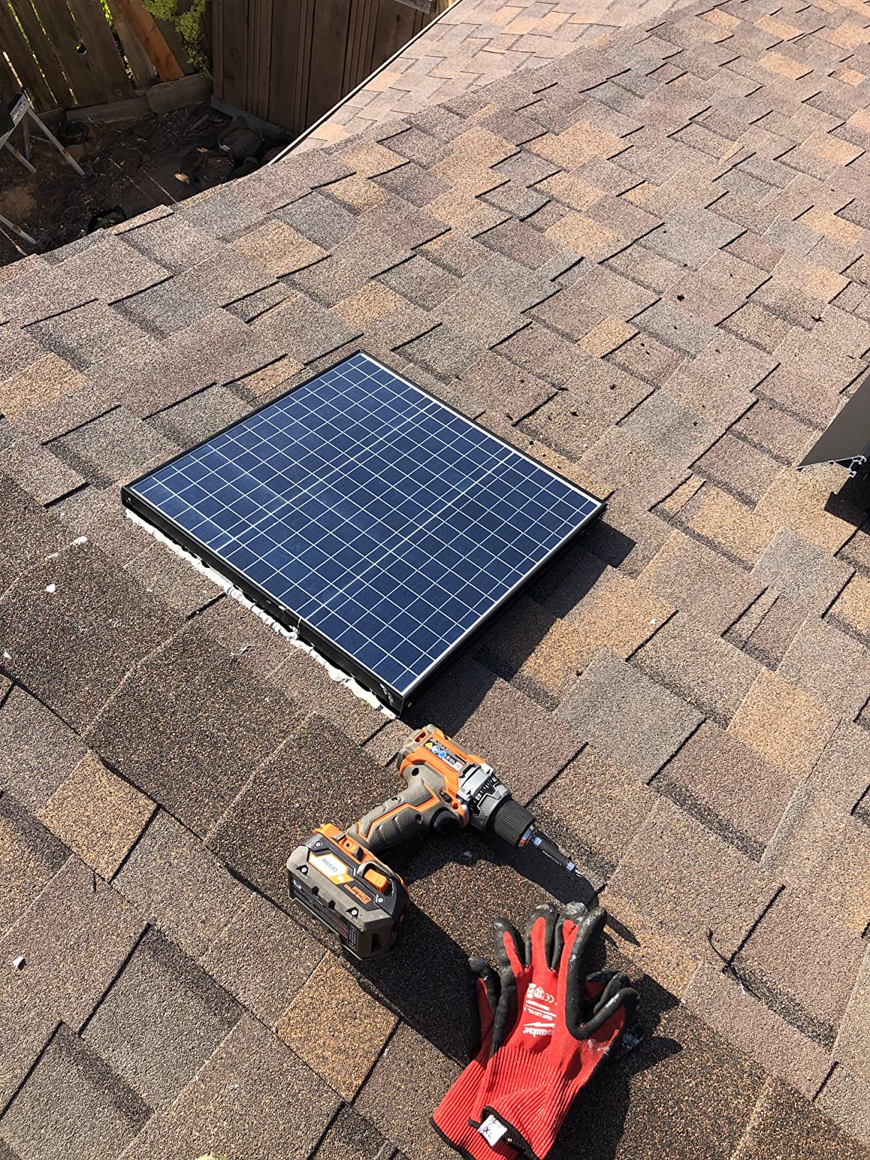 QuietCool AFG SLR-40 Solar Attic Fan for Gable Vents - 40 Watt Adjustable Panel - Included AC/DC Inverter for 24/7 Runtime customer photo 2