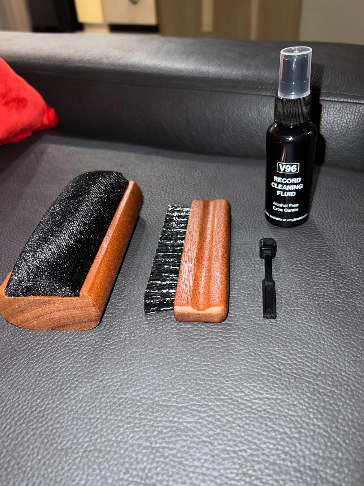 Ultimate 5-Piece Vinyl Record Cleaning Kit | Includes: Record Cleaner - Velvet, Microfiber & Stylus Brush | Made from Premium Hardwood - Clean, Protect & Restore Your LPs customer photo 2