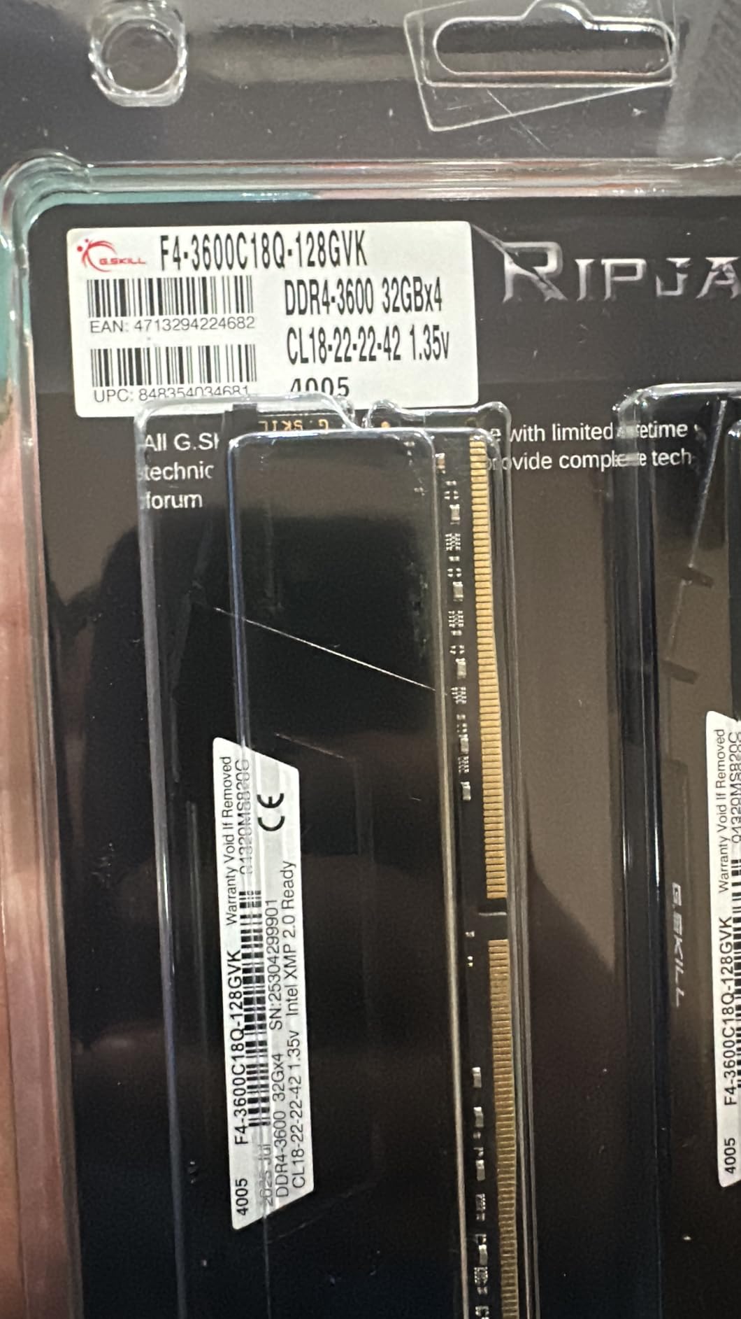 G.SKILL RipjawsV Series DDR4 RAM 16GB (2x8GB) 3600MT/s CL18-22-22-42 Intel AMD Desktop Computer Memory U-DIMM - Black customer photo 2