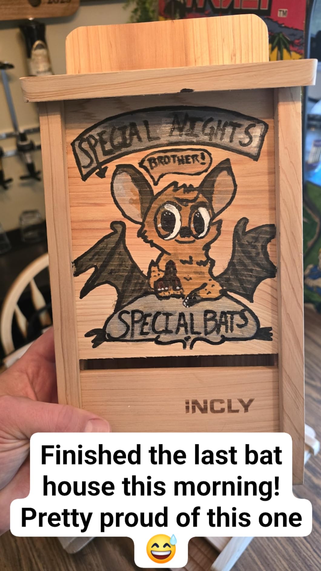 INCLY Small Bat House Kit for Outdoors 14.6
