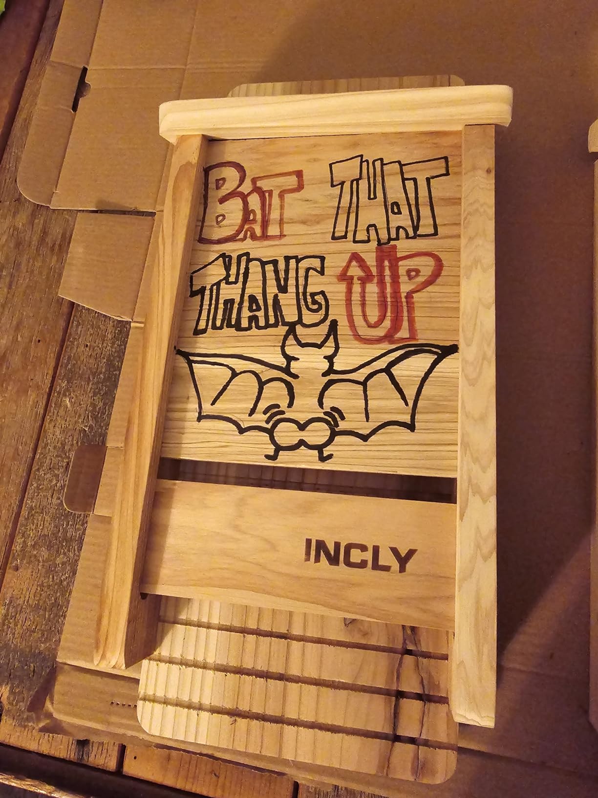 INCLY Small Bat House Kit for Outdoors 14.6