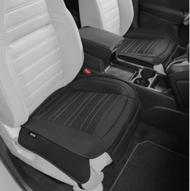 Motor Trend Seat Covers for Cars Trucks SUV, Faux Leather 2-Pack Black Padded with Storage Pockets, Premium Interior Car Seat Cover customer photo 1