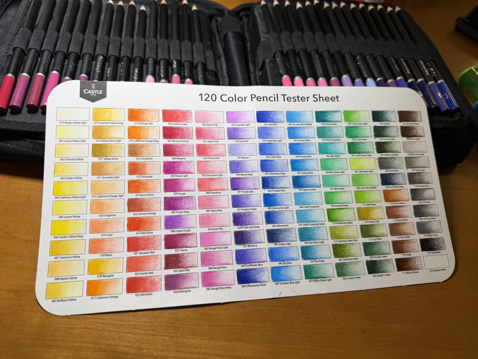 Castle Art Supplies 120 Coloring Pencils Zipper-Case Set | Premium Quality Soft Core Colored Leads for Adult Artists, Professionals and Colourists | In Neat, Strong Carry-Anywhere Zipper Pouch customer photo 1