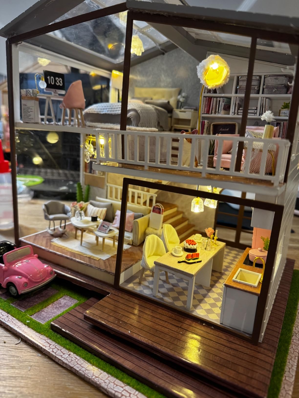 Spilay DIY Dollhouse Miniature with Wooden Furniture, DIY Dollhouse Kit Big Japanese Courtyard Model with LED & Music Box, 1:24 Scale Creative Room Gift Idea for Adult (Yaquan Courtyard) customer photo 2