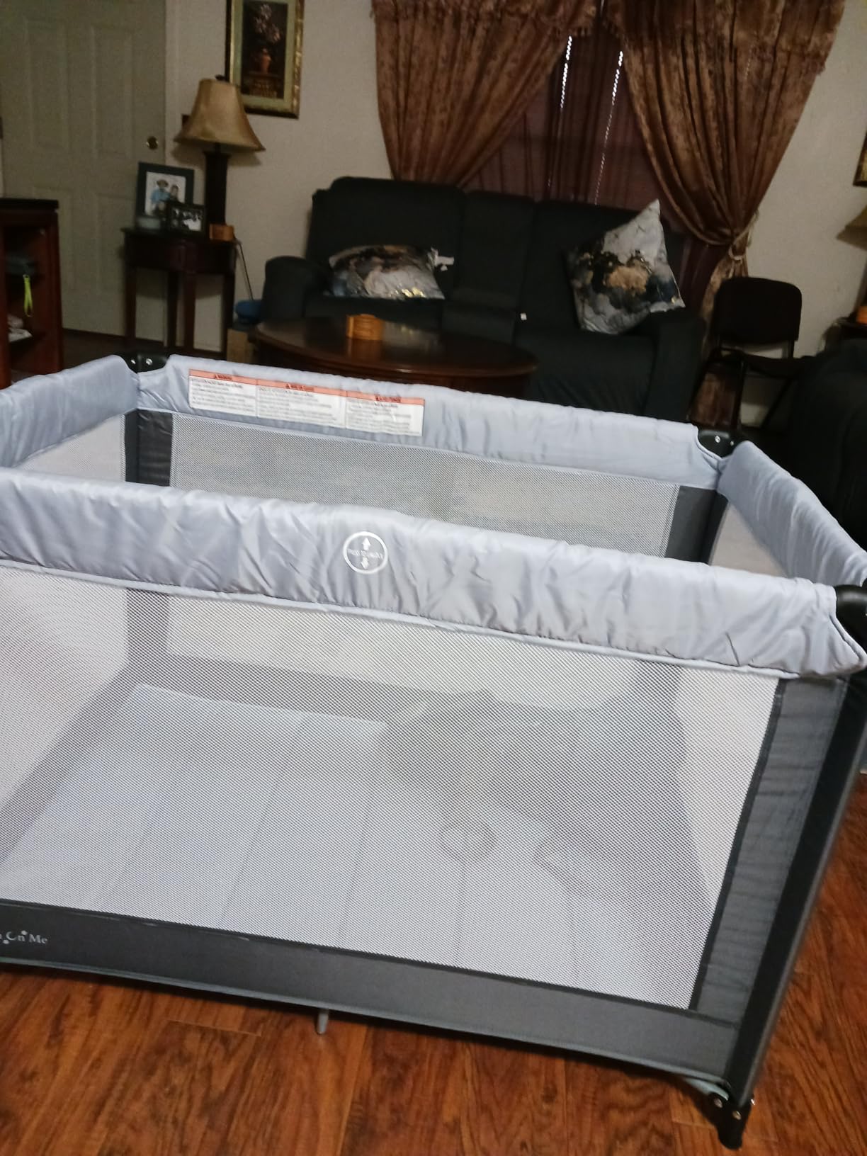 Dream On Me Nest Portable Playard, Award-Winning Lightweight Travel Playpen for Baby. Quick Fold, Mesh Sides, Foldable Mattress Pad, No-Tool Assembly, Meets ASTM/CPSC Standards - Grey customer photo 2