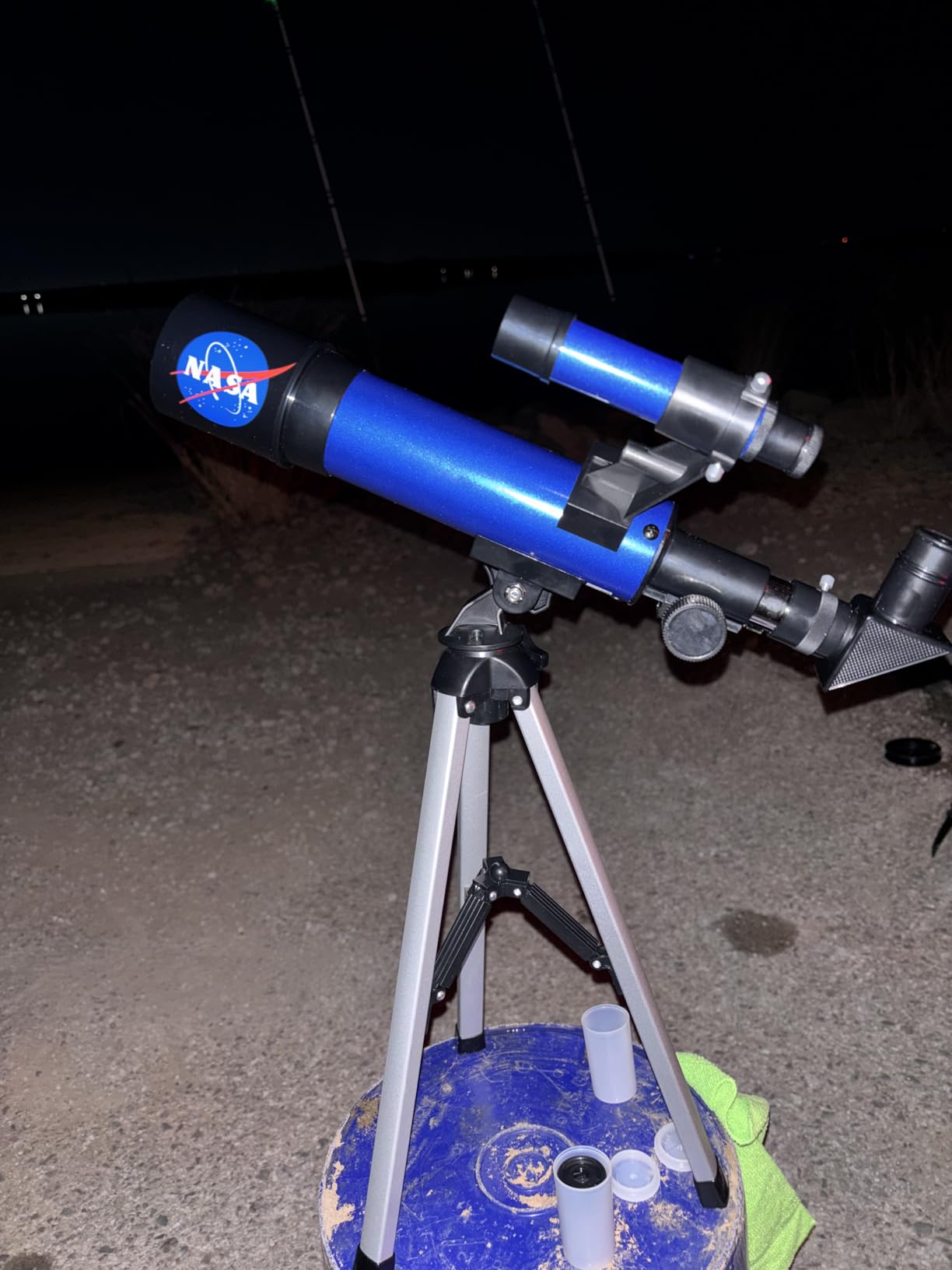 NASA Lunar Telescope for Kids - 90x Magnification, Includes Two Eyepieces, Tabletop Tripod, and Finder Scope - Kids Telescope for Astronomy Beginners customer photo 1