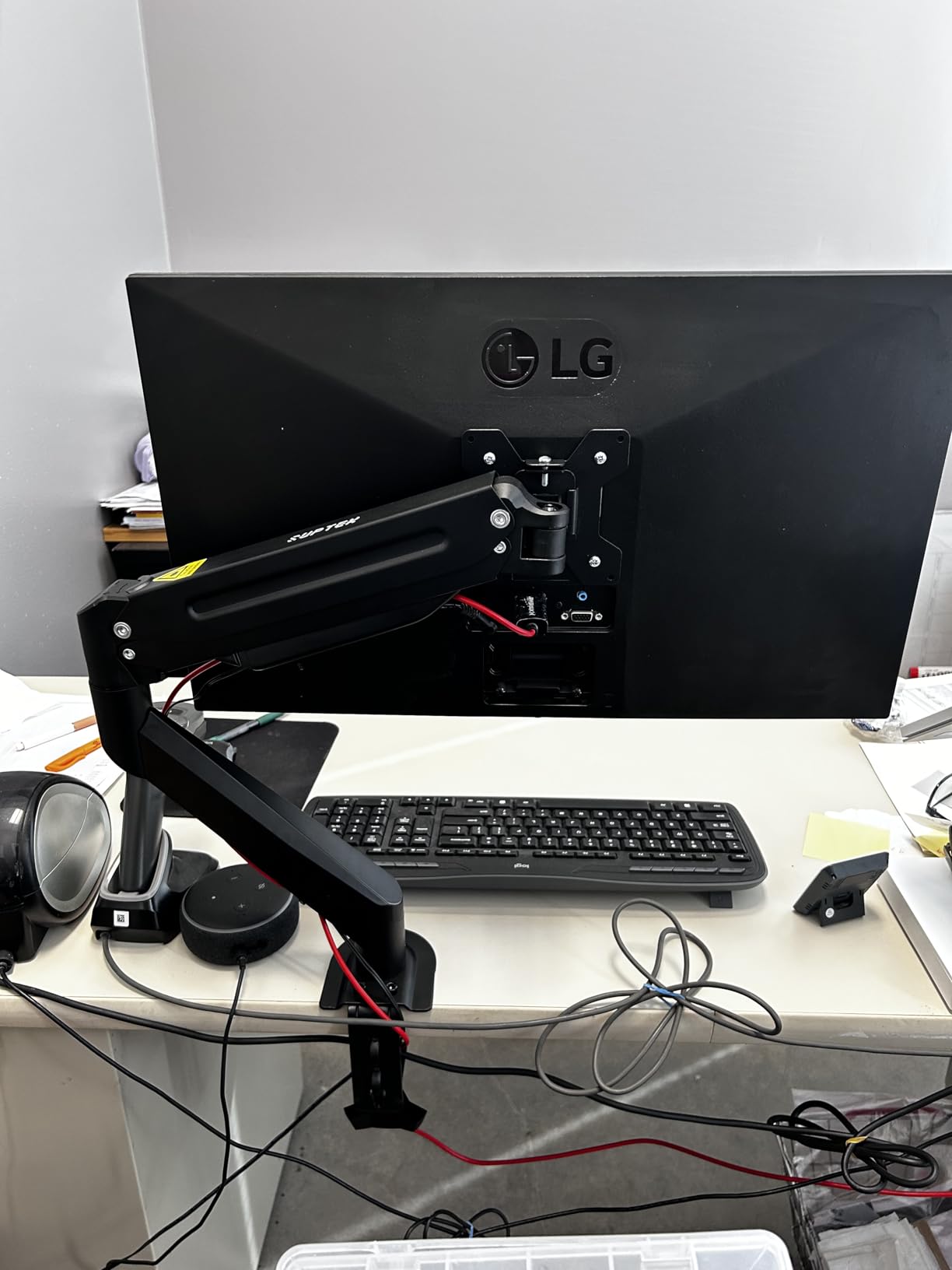 Suptek Monitor Mount Gas Spring Monitor Arm Desk Mount Fully Adjustable Fits 17 20 22 23 24 26 27 32 35 inch Monitors Weight Capacity up to 24.25 lbs customer photo 1