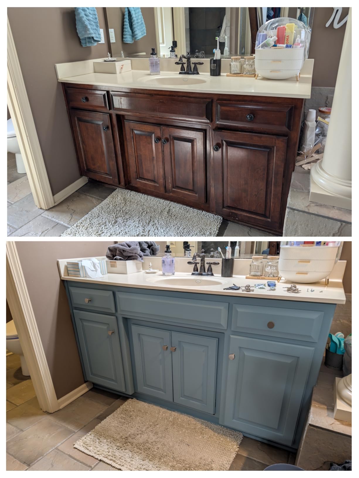 Beyond Paint All-in-One Refinishing Paint, No Sanding, Matte Finish for Cabinets, Countertops, Furniture and Doors, 1 Pint, Pebble customer photo 2