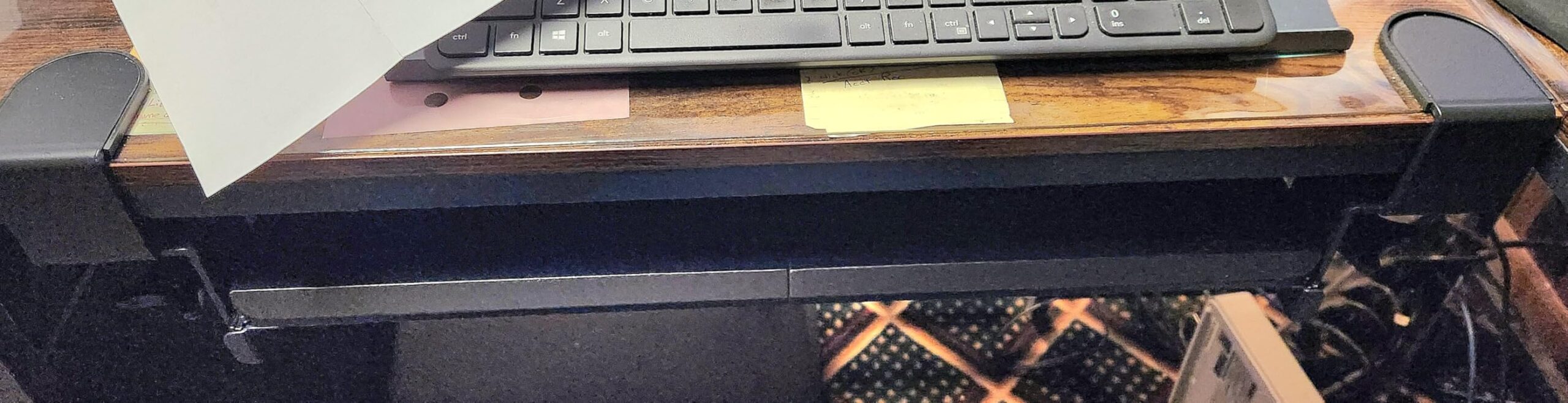 VIVO Small Keyboard Tray, Under Desk Pull Out with Extra Sturdy C Clamp Mount System, 20 Inches (26 Inches Including The Clamps) x 11 Inches Slide-Out Platform Computer Drawer for Typing, Black customer photo 2