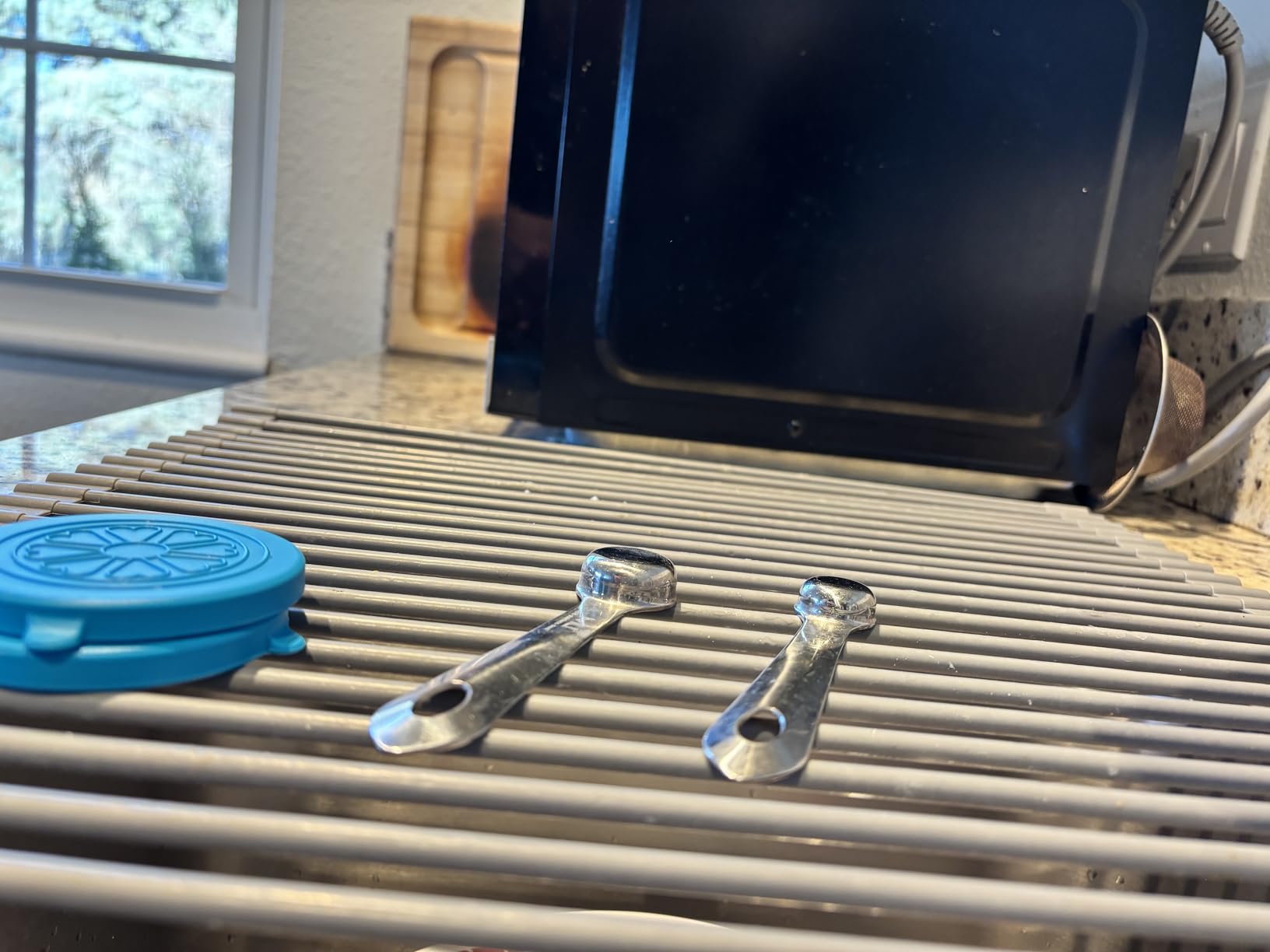 Ohuhu Over Sink Dish Drying Rack, Silicone Wrapped 17.6
