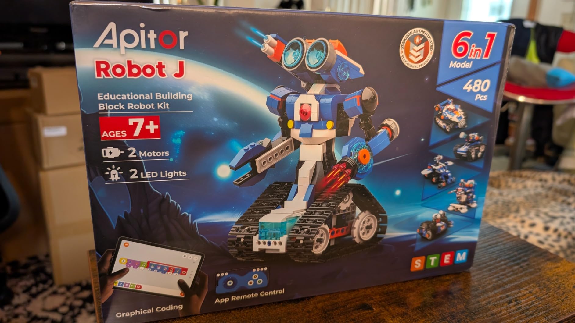 STEM Robot Toy 6-in-1 Robot Building Kit for Boys Age 8-12, APP Remote Control STEM Coding Toys, Educational Robotics Gifts for Boys Girls Kids Ages 7-12 customer photo 1