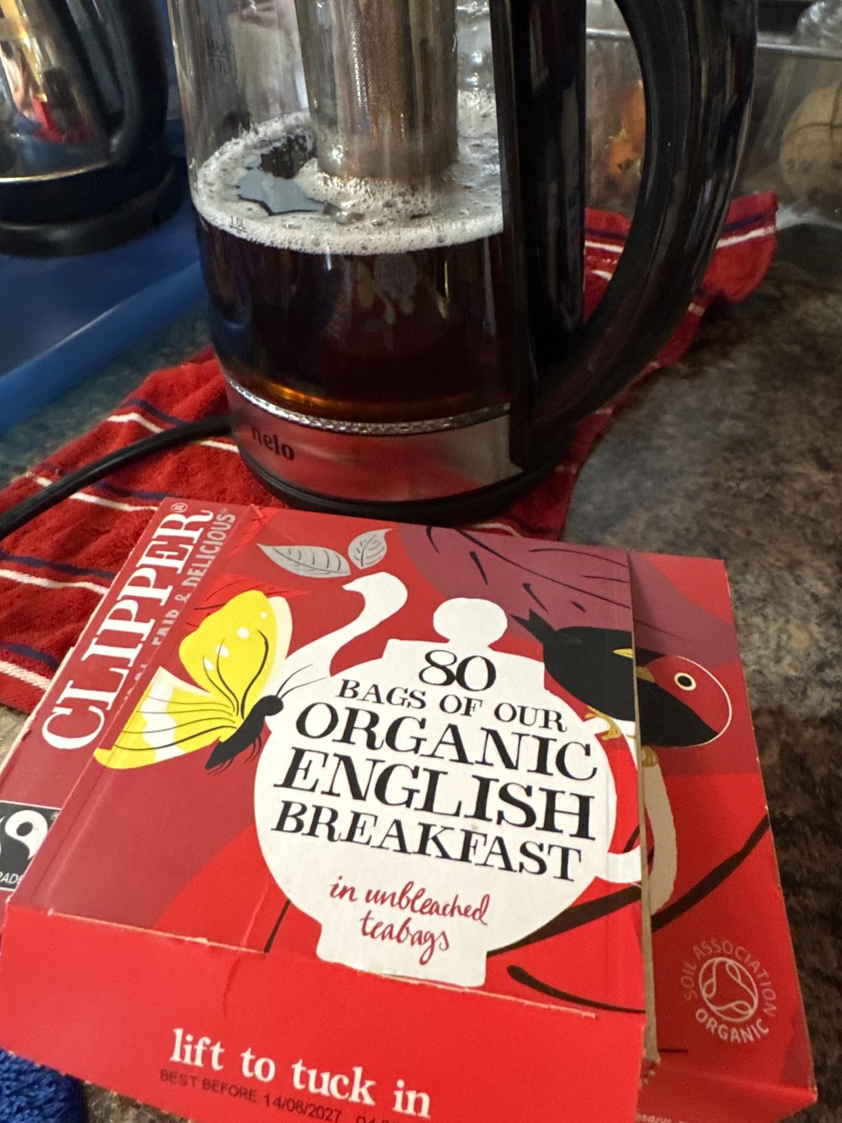 Clipper Tea, English Breakfast Assam Blend, Fairtrade, Organic, Plant-Based, Caffeinated British Tea, 1 Pack, 80 Unbleached Tea Bags customer photo 1