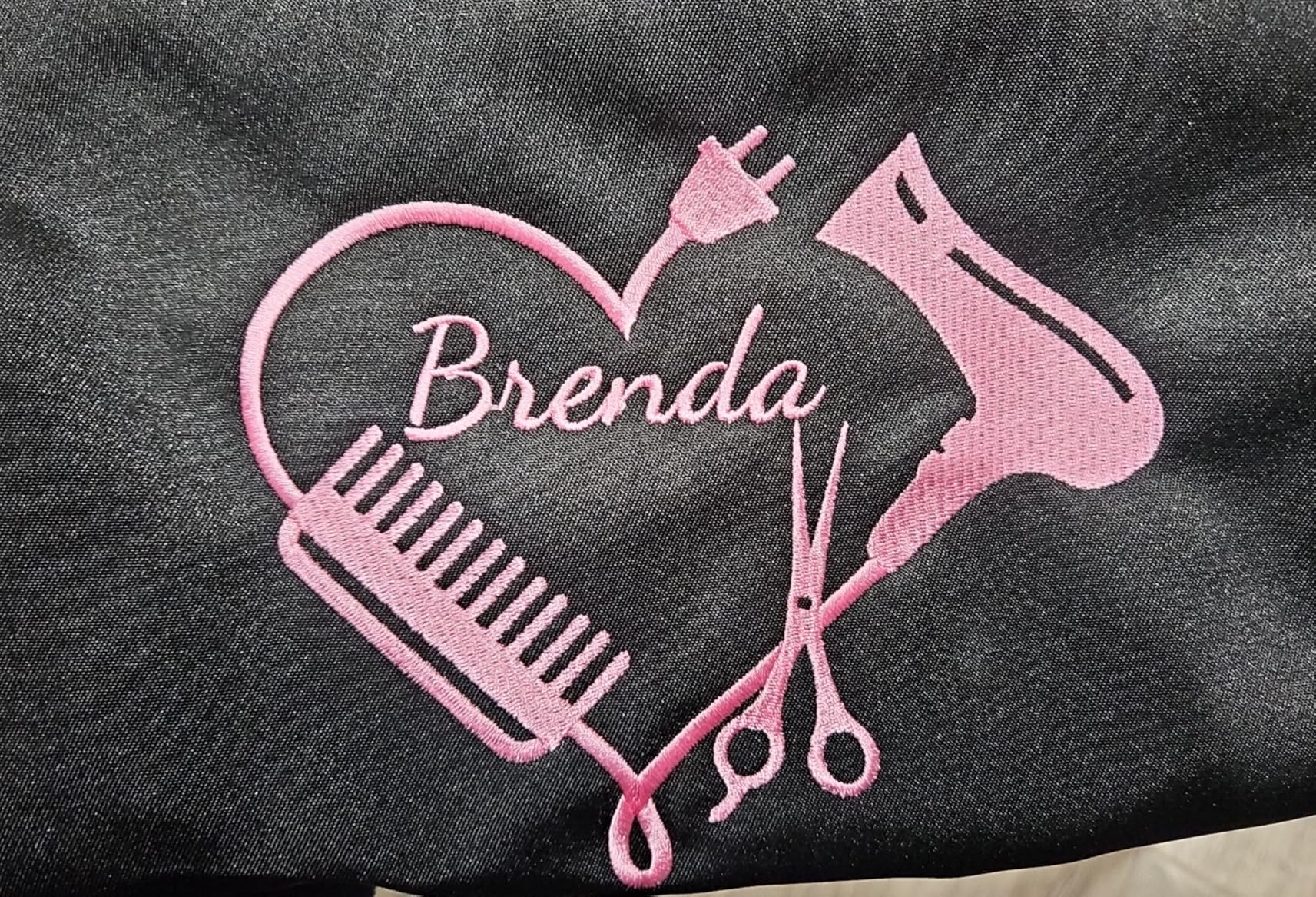 Personalized Custom Embroidered Black Hair Stylist Apron - Beauty Salon - Barber - Cosmetology - Men & Women customer photo 2