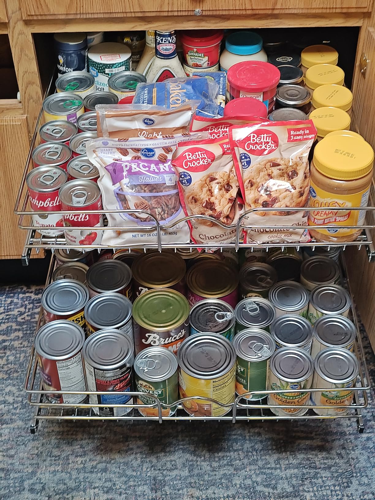Rev-A-Shelf 2-Tier Kitchen Cabinet Pullout Shelf and Drawer Organizer Slide Out Pantry Storage Basket in Multiple Sizes, 15 x 22 In, 5WB2-1522CR-1 customer photo 1