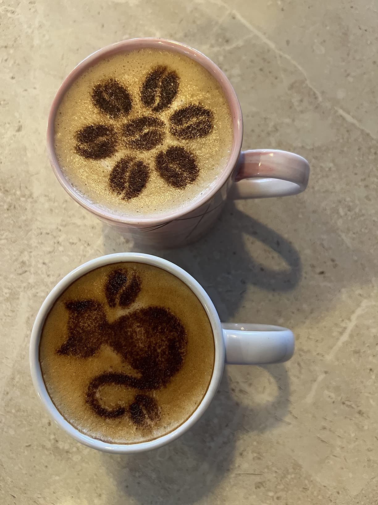 72 Pieces Coffee Decoration Stencils Latte Art Template Coffee Mold Tool with 2 Latte Art Pen 2 Dusting Jars customer photo 2