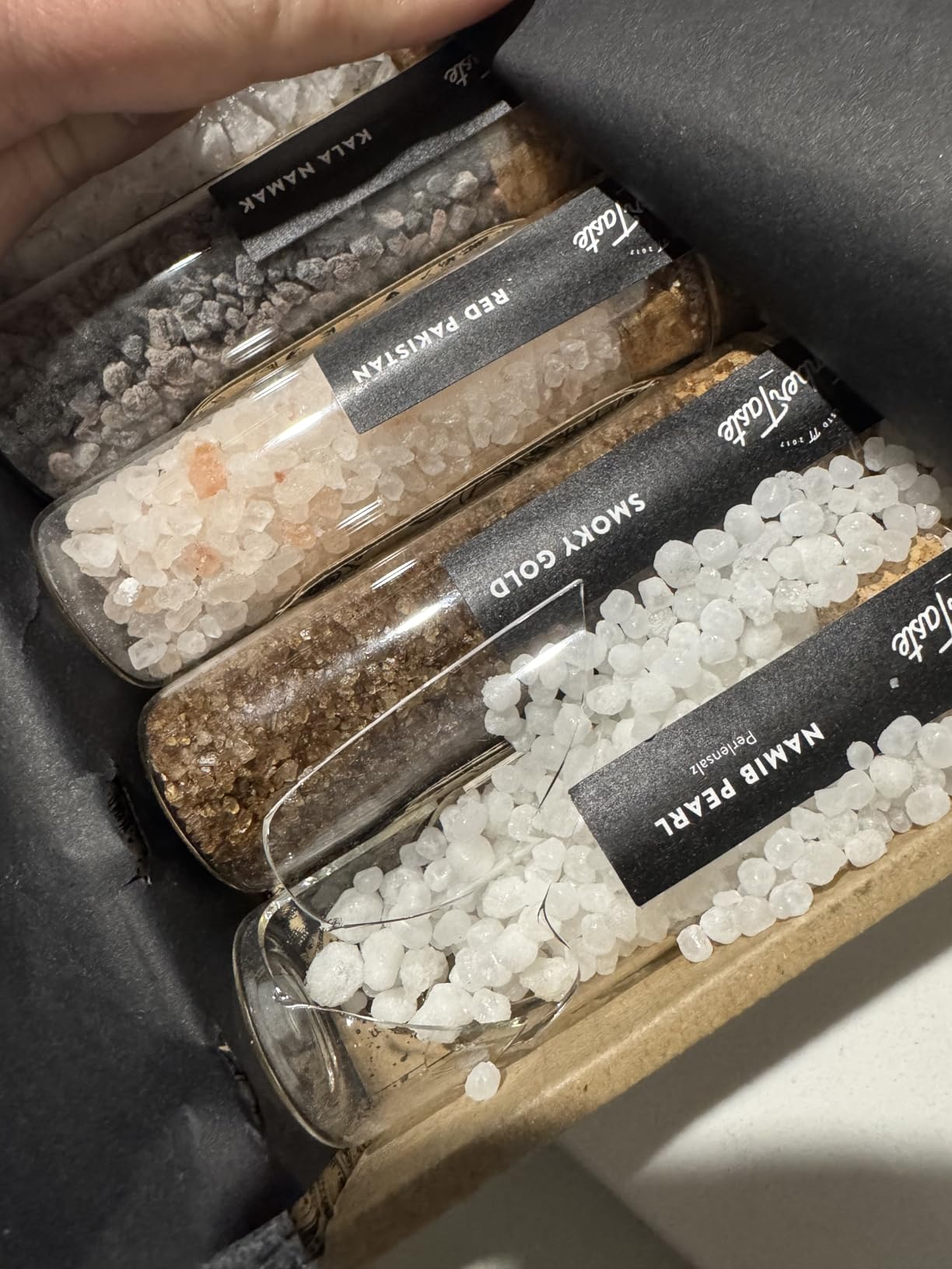 TIMBER TASTE® Gourmet Salt Gift Set - 5 Unique Salts from Around the World | Seasoning Gift Set for Him | Mineral Variety Pack with Finishing Flakes | Spice Collection for Men | Gourmet Sampler customer photo 1