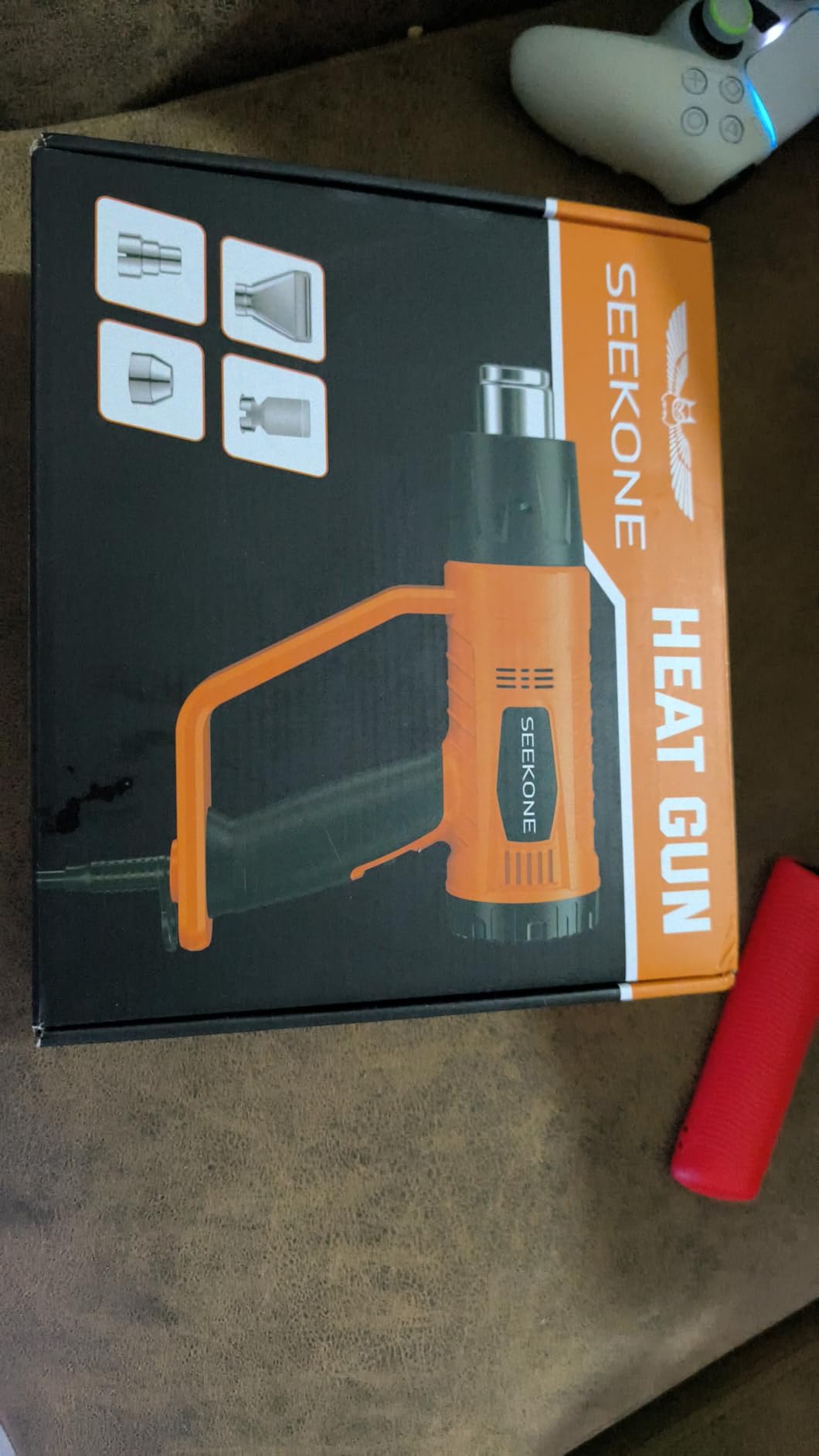 SEEKONE Heat Gun 1800W Heavy Duty Fast Heat Hot Air Gun Kit with 752°F & 1112°F Dual-Temperature Settings and 4 Nozzles customer photo 2