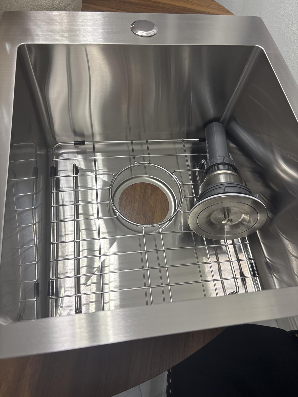 VCCUCINE Drop in Bar Sink, 15x15 Inch Topmount RV Small Kitchen Sink, Handmade Stainless Steel Wet Bar Sink, Outdoor Single Bowl, Brushed Nickel Prep Sink with Accessories customer photo 1