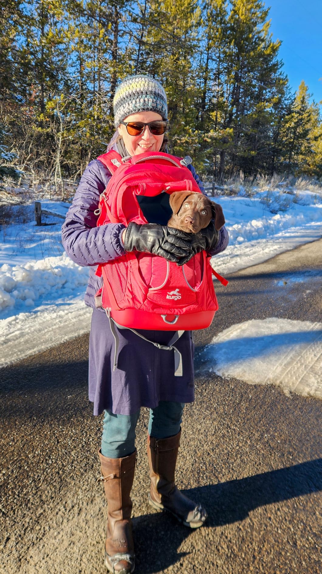 Kurgo G-Train Dog Carrier Backpack - Waterproof Bottom - Multi-Compartment Pack - Rugged Adventure Backpack customer photo 1