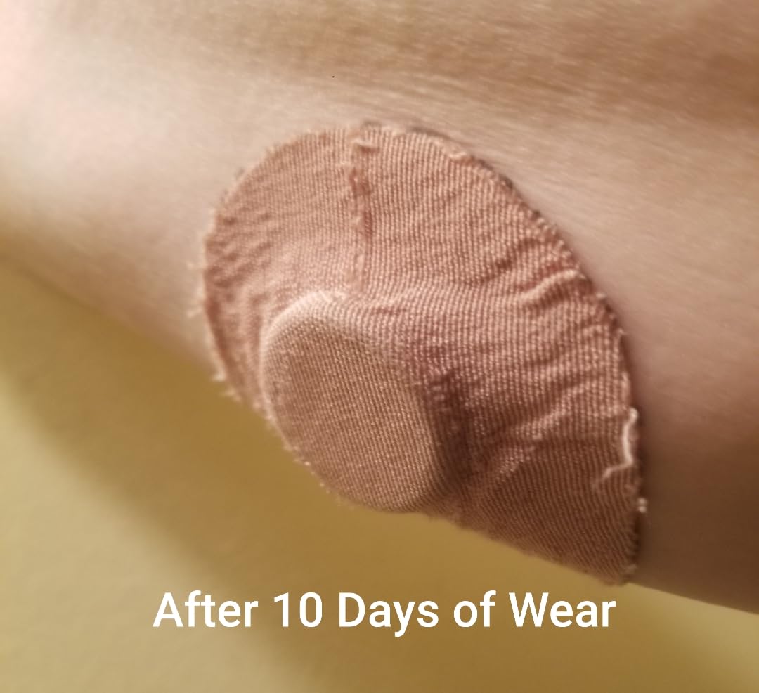 Skin Grip Freestyle Libre 2 Sensor Covers & Lingo CGM - Waterproof and Sweatproof Adhesive for 10-15 Days, Pre-Cut Medical Tape, Continuous Glucose Monitor Patch - 20 Pack, Tan customer photo 2