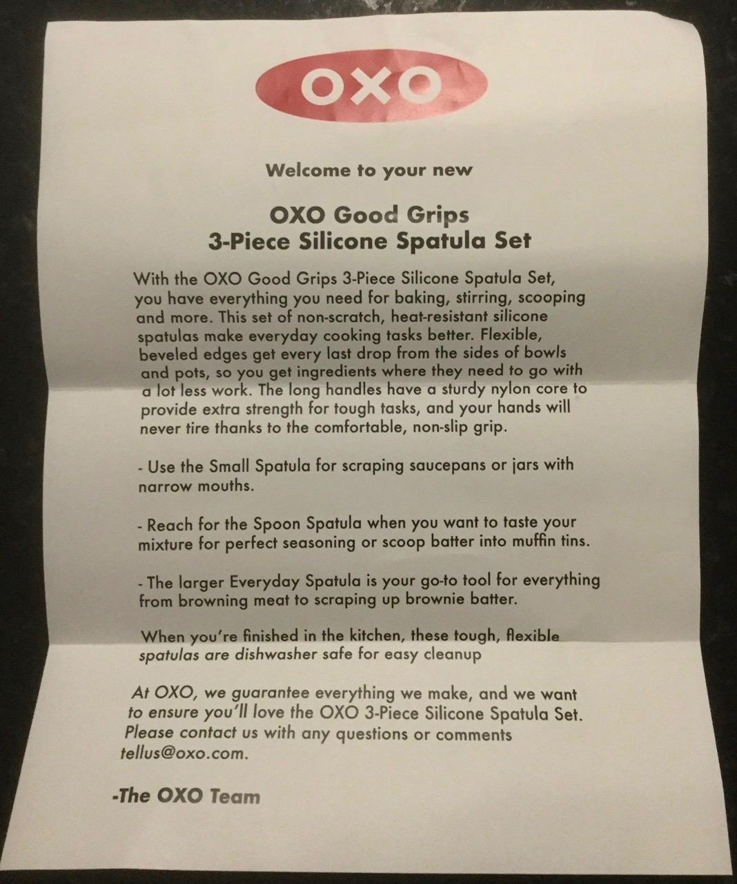 OXO Good Grips 3 Piece Silicone Spatula Set, One Size, Multi, Multicolor customer photo 2