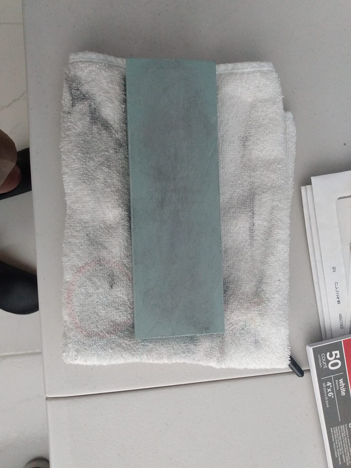 Actual Grit Premium Material Sharpening Stone 2 Side 400 1000 Whetstone Set Kitchen Knife Sharpener Stone Wet Stones for Sharping Knives Kit with Non-slip Rubber Base customer photo 1