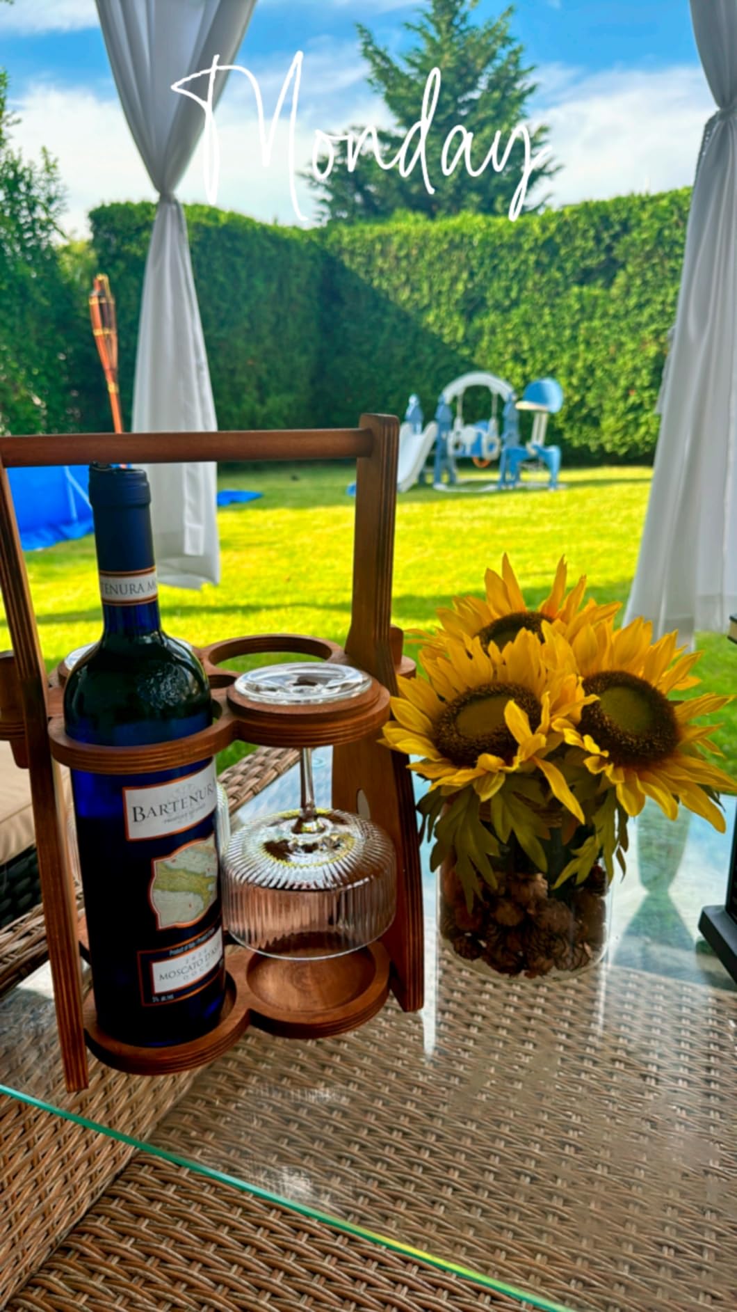 Wood Wine Bottle and Glasses Caddy - Beer Carrier - Drinking Desk Accessories - Men's Organizer - Glass Tray Holder - Storage Stand - Drink Holder for Beer customer photo 1