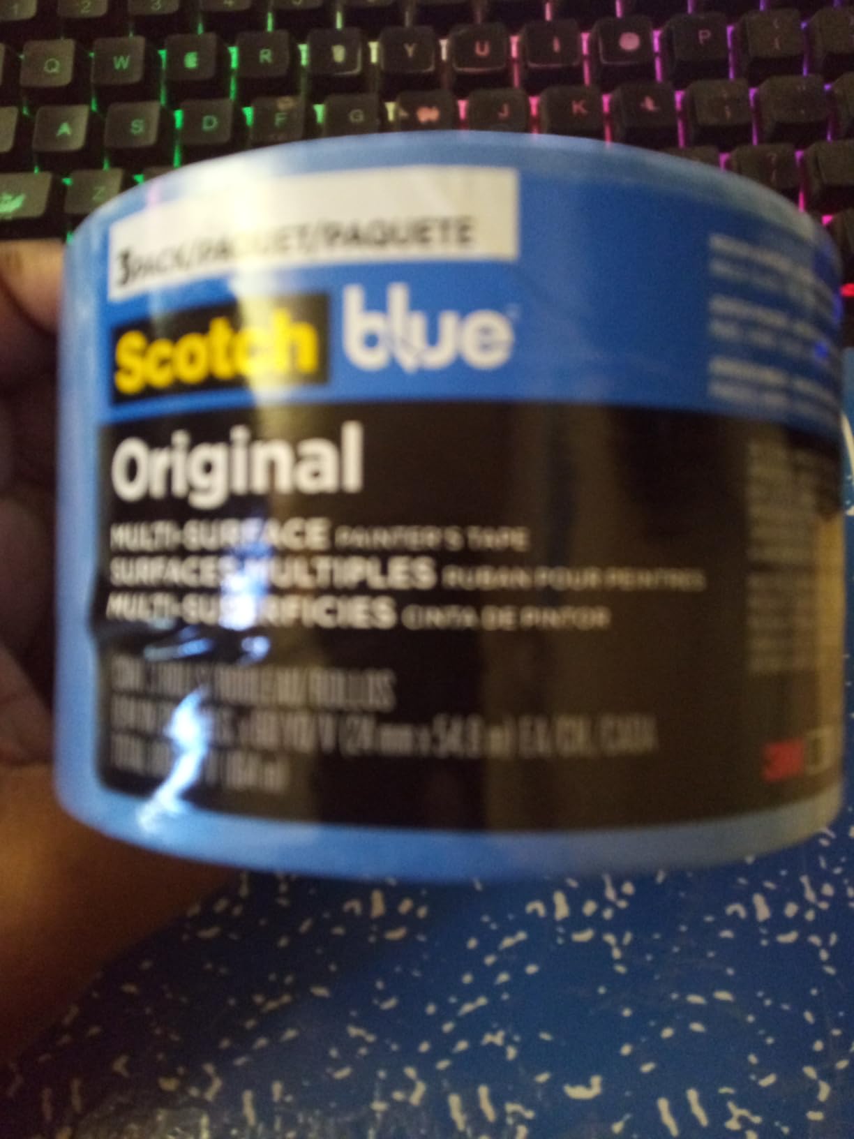 ScotchBlue Original Multi-Surface Painters Tape, 1 Inch Wide (0.94 in. x 60 Yds), 3 Rolls (2090-24EC3) customer photo 2