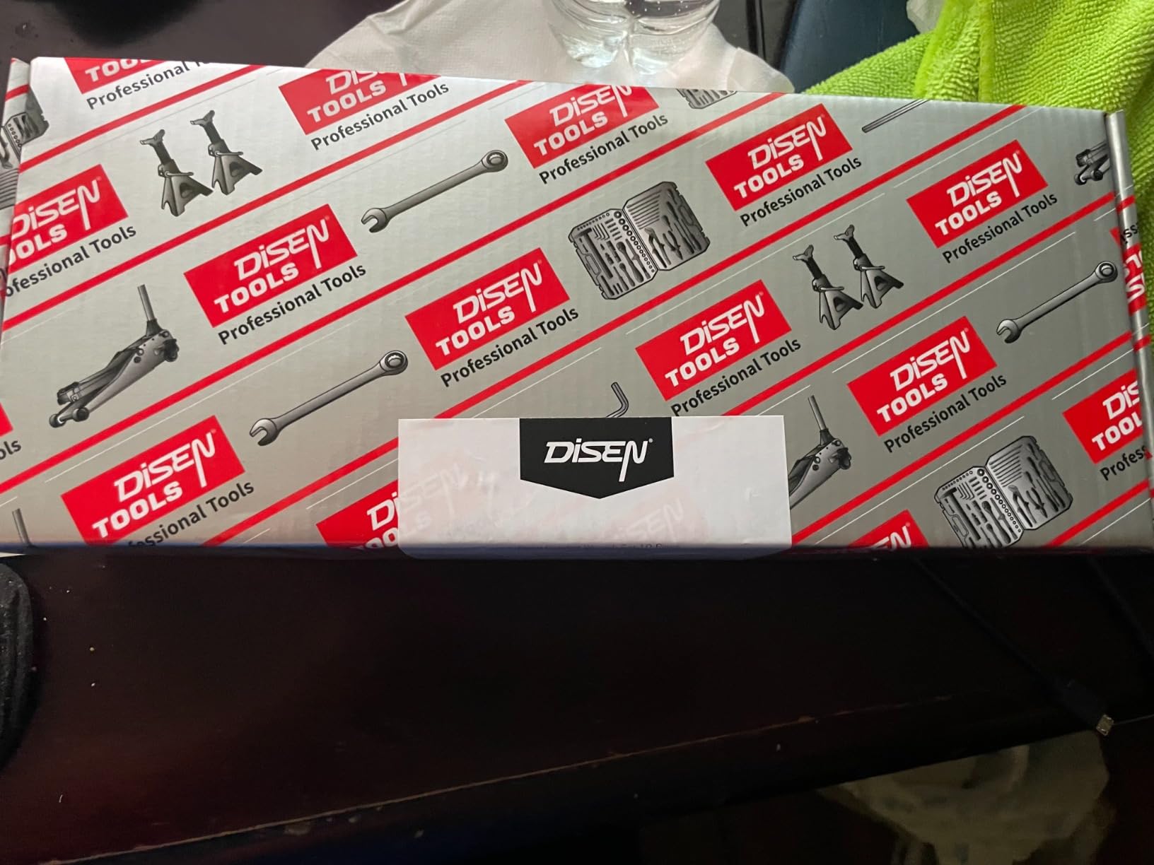 DISEN 10Pcs Ratcheting Wrench Set SAE & Metric Ratchet Wrench Set with Rack Organizer, Premium CR-v Steel, 12 Point, 72 Teeth,Box End and Open End Ratcheting Wrench Set,Metric 10-15mm&SAE 3/8''-5/8'' customer photo 2