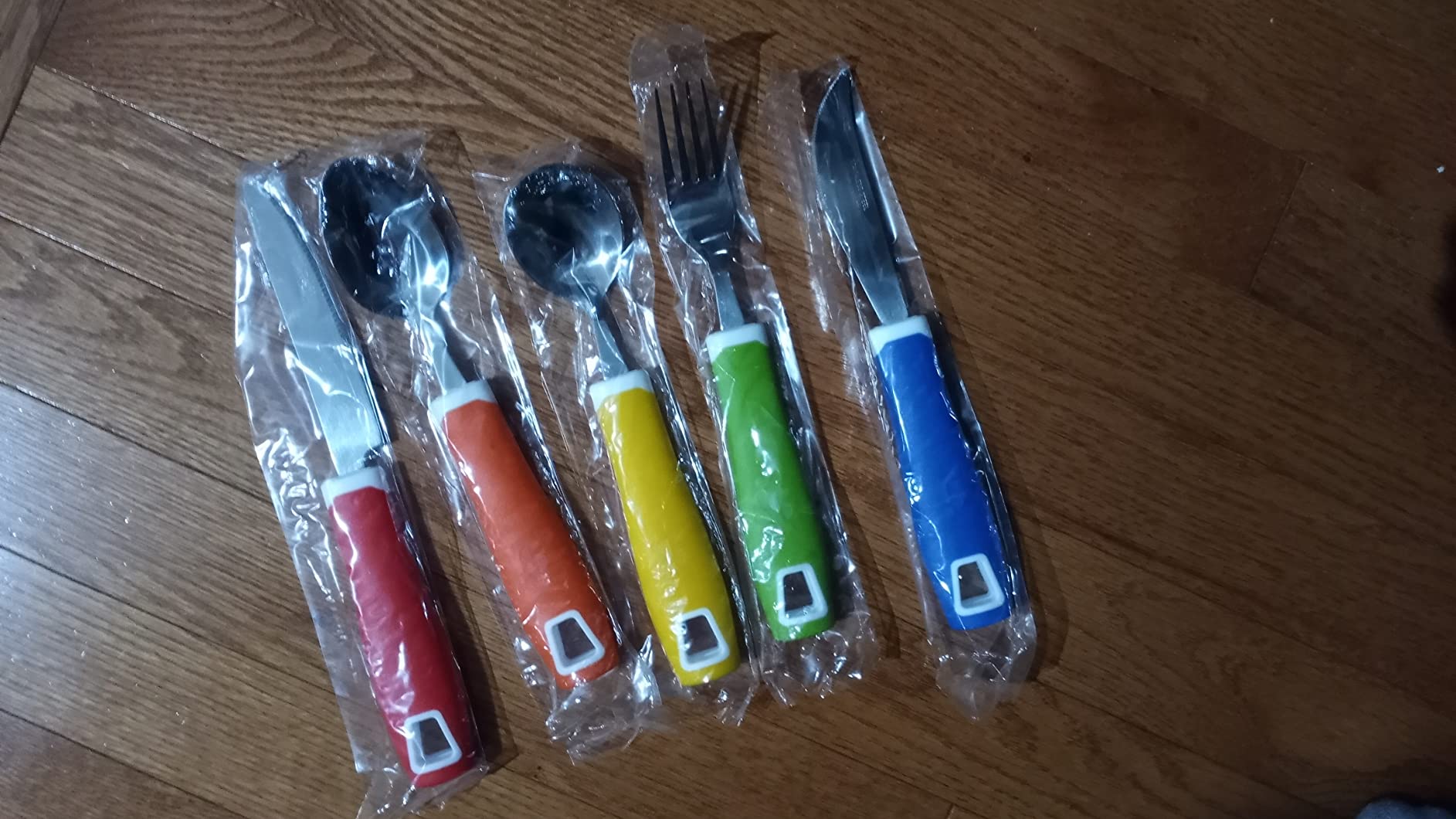 Special Supplies Adaptive Utensils (5-Piece Kitchen Set) Wide, Non-Weighted, Non-Slip Handles for Hand Tremors, Arthritis, Parkinson's or Elderly Use - Stainless Steel Knives, Fork, Spoons customer photo 2