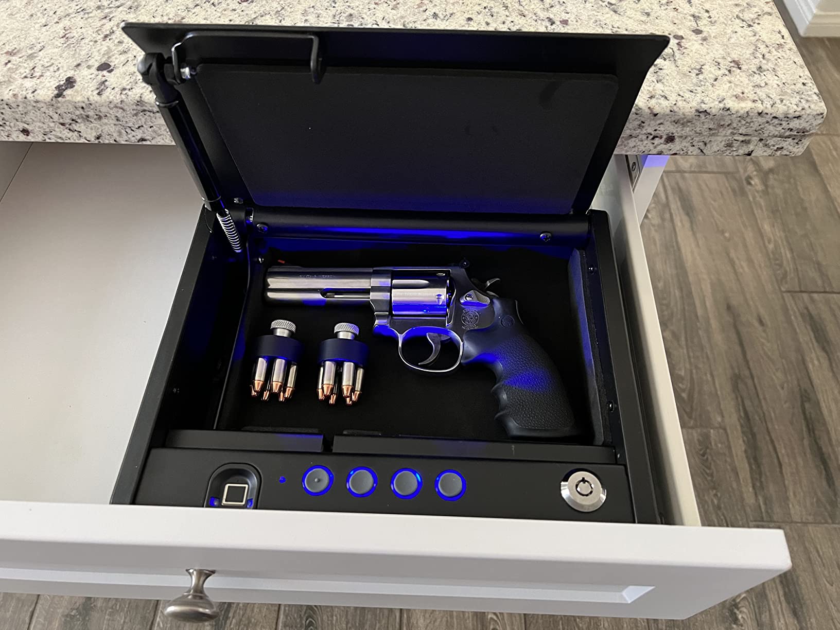 SentrySafe Biometric Gun Safe for Handgun or Pistol, Fingerprint Safe with Interior Light, 1 Handgun Capacity, Firearm Storage with Bolt Down Kit, QAP1BLX customer photo 1