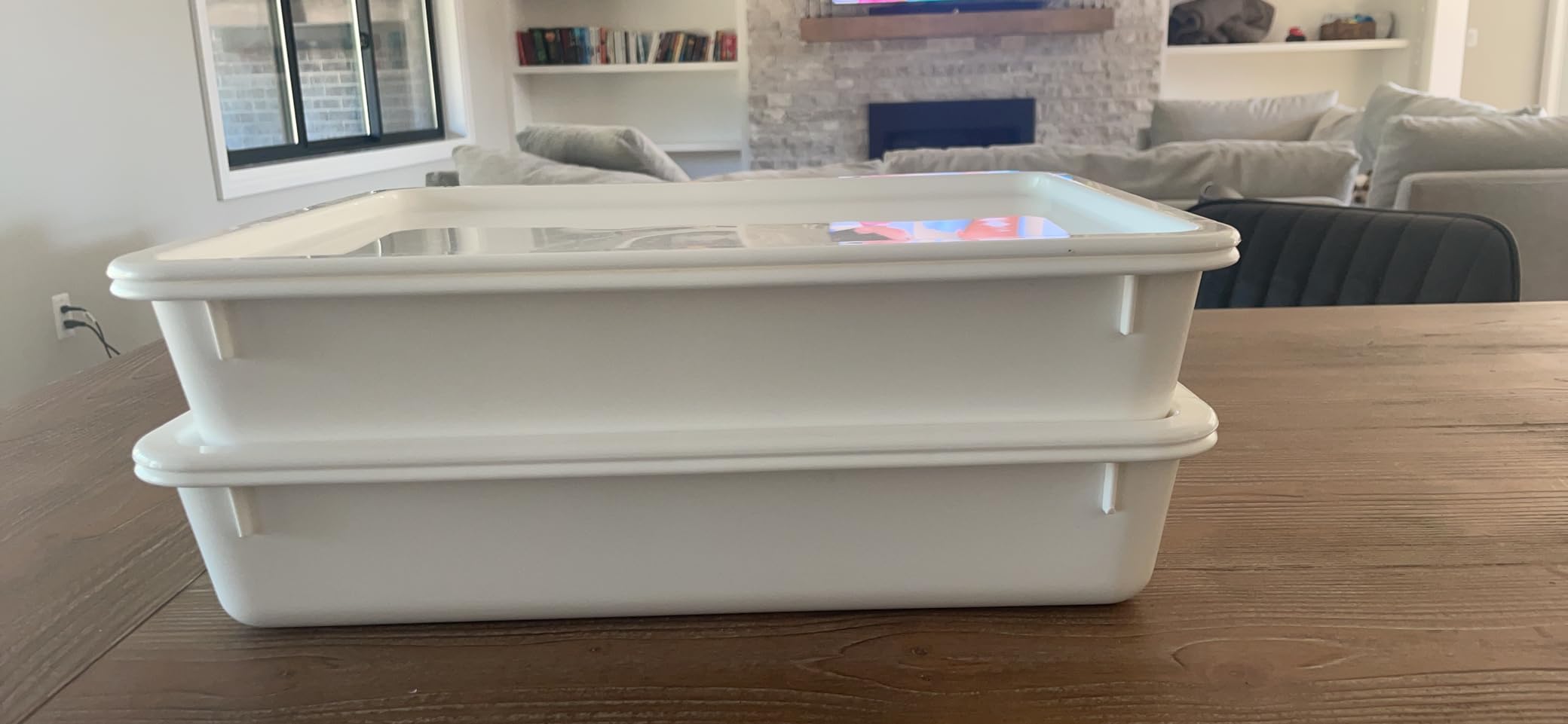 GSM Brands Pizza Dough Proofing Box - Stackable Commercial Quality Trays with Covers (17.25 x 13 Inches) - 2 Trays and 2 Covers customer photo 1